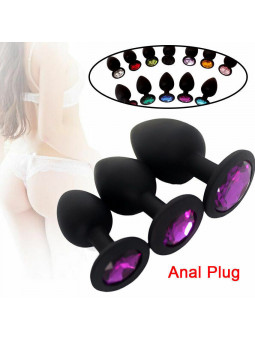 Plug anal rosa em silicone S