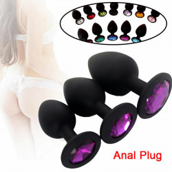 Plug anal rosa em silicone S