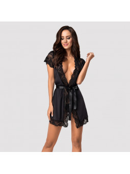 Peignoir Rendado S/M Preto